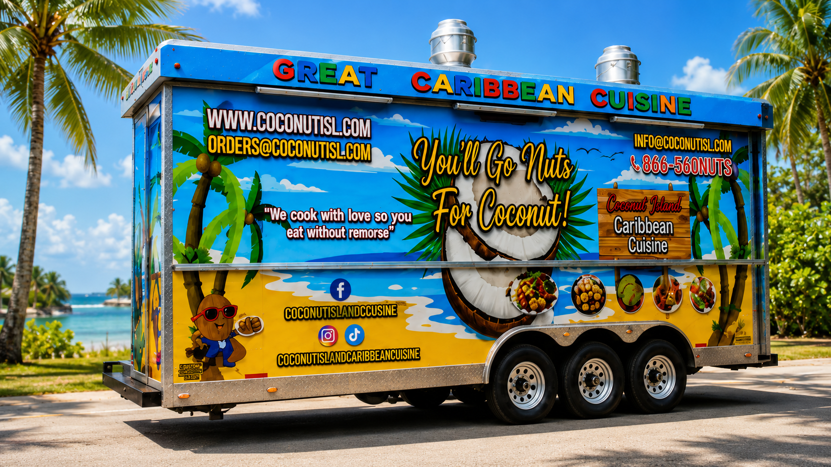 Blue Coconut Island Caribbean Cuisine food truck